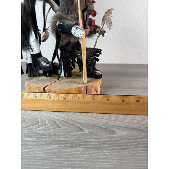 Native American Wolf Kachina Doll Hand Carved Signed - Picture 6 of 8